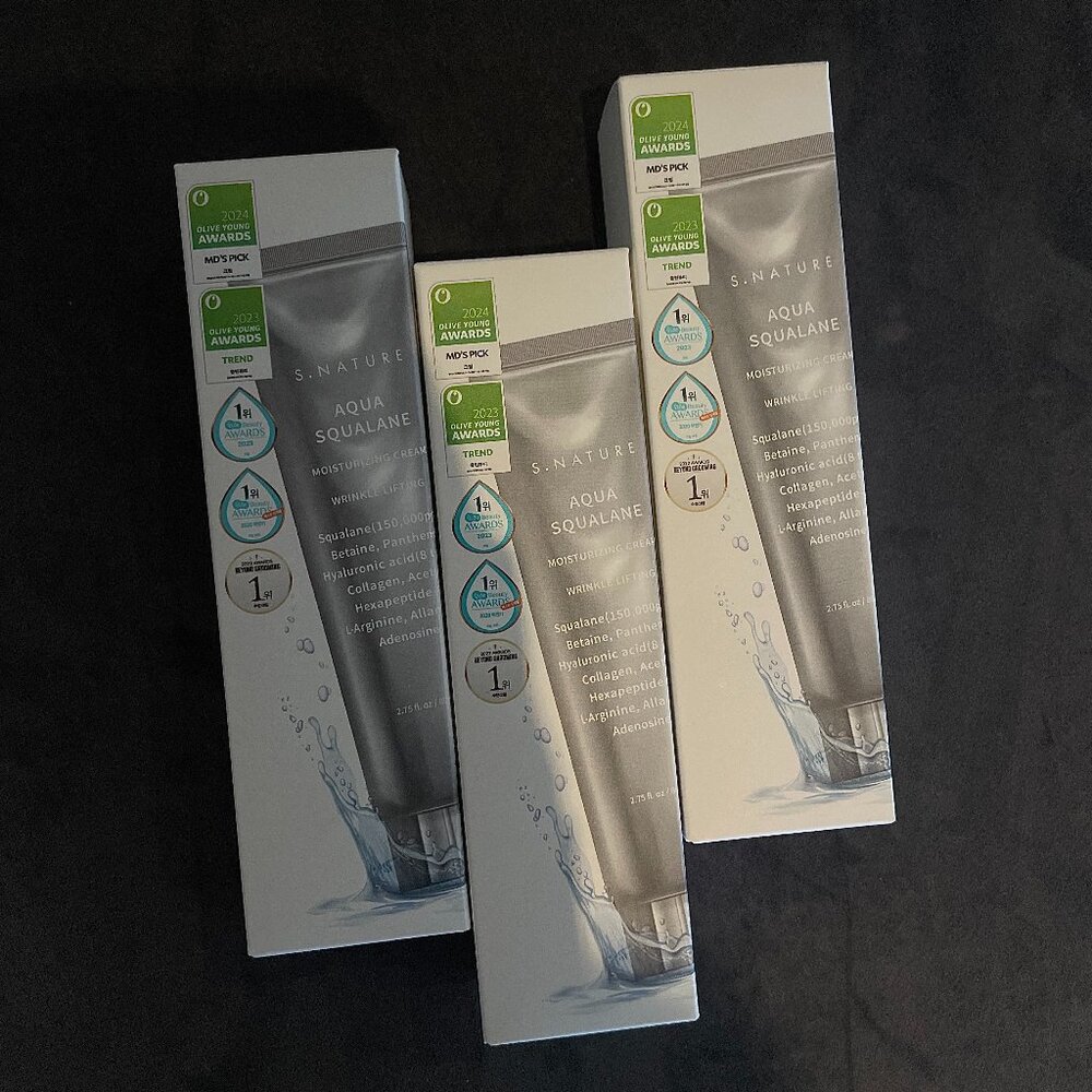 S.NATURE Aqua Squalane Moisturizing Cream - 80 ml (3x)
